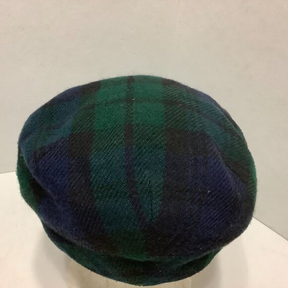 Jonathan Richard Ireland Plaid Newsboy Cap Hat Green/Blue Size M 7 1/8 7 1/4 - Picture 5 of 8